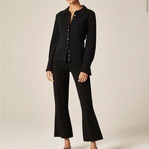 J Crew Delaney Black Kickout Sweater Pants - NWT